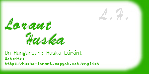 lorant huska business card